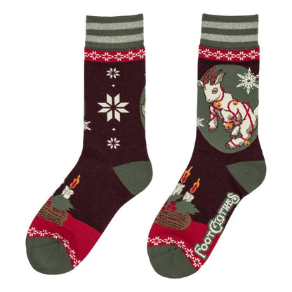 Yule Goat Crew Socks