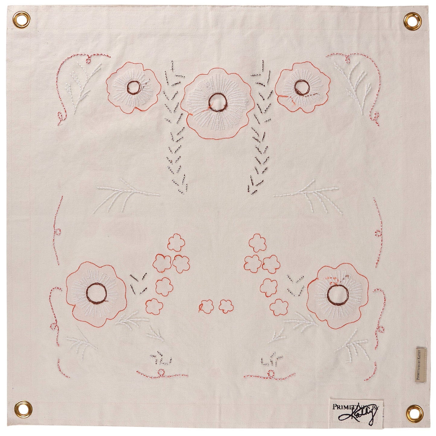 Poppies Folk Art Wall Banner