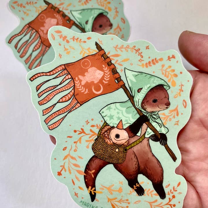 Folk art stickers - by Marika Paz