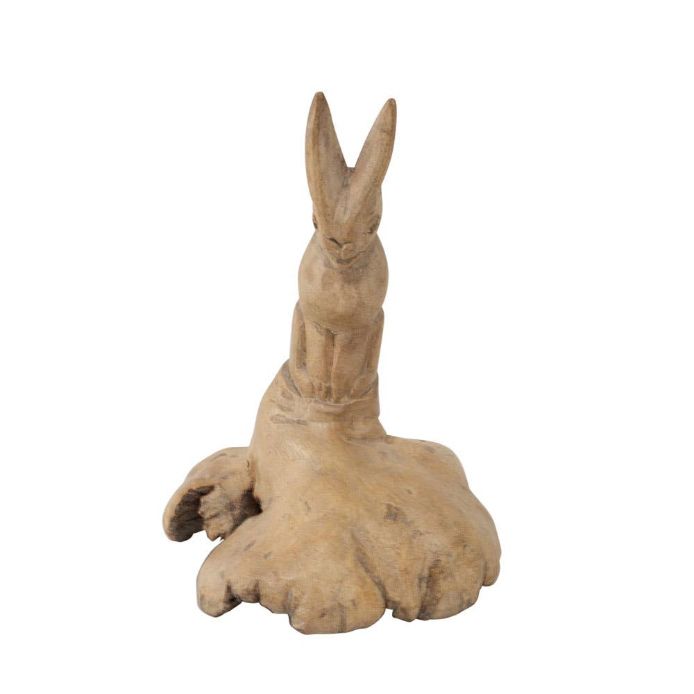 Carved Wooden Rabbit statue