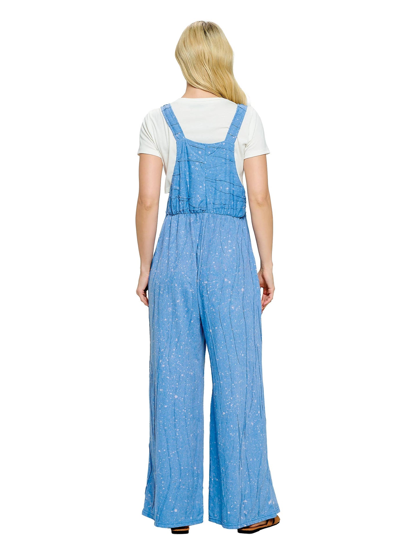 Boho Splatter Hippie Multi Dot Dye Overalls