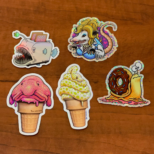 Holographic animal stickers