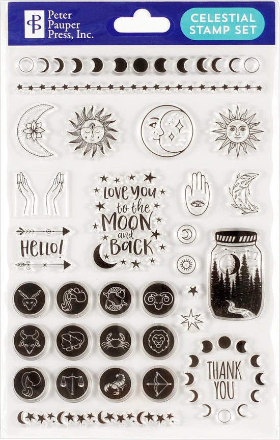 Celestial clear Stamp set