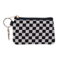 Black and White Checkered Zip pouch