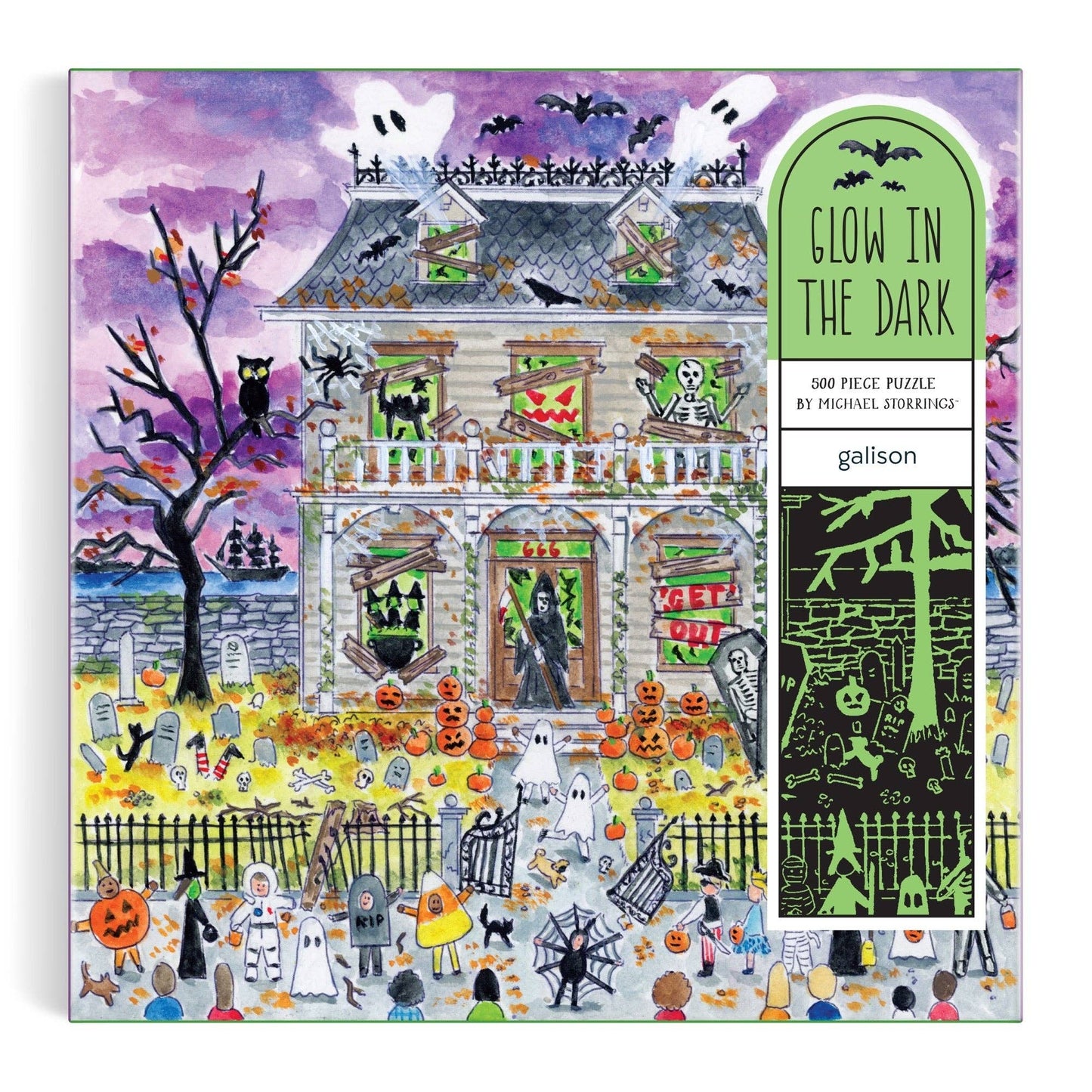Haunted House 500 Piece Glow in the Dark Puzzle