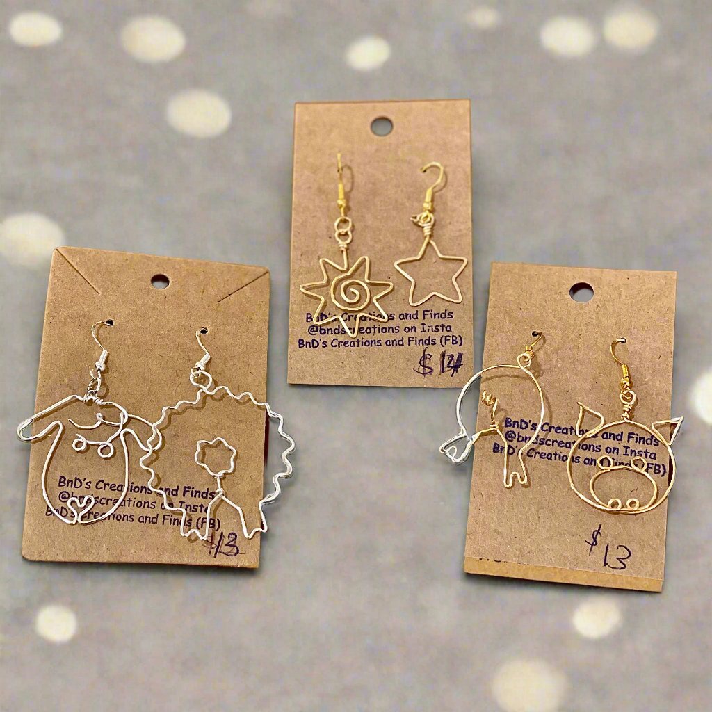 handmade wire earrings