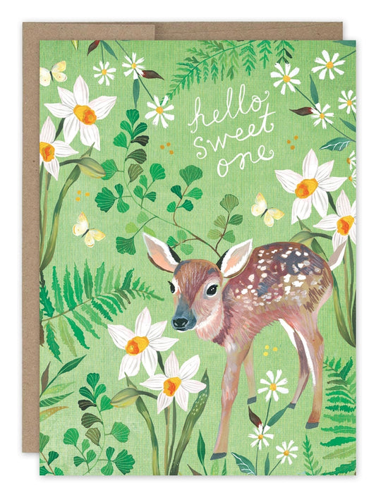 Fawn new baby card - Katie Daisy