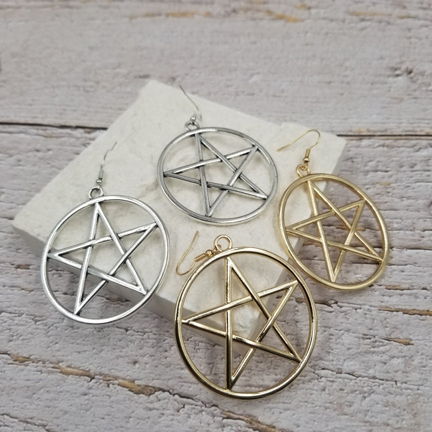 Pentacle earrings