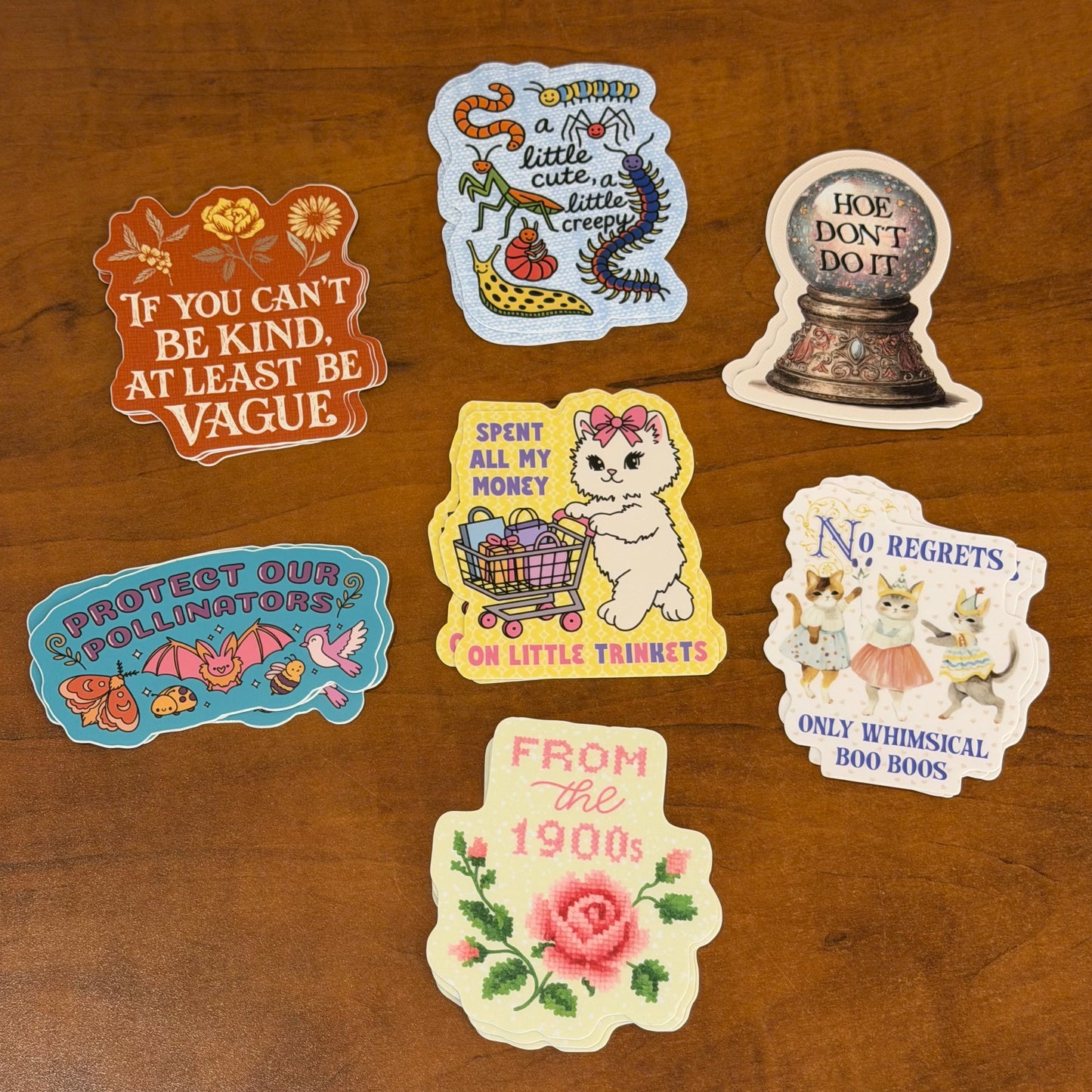 novelty Vinyl Stickers - juju and moxie