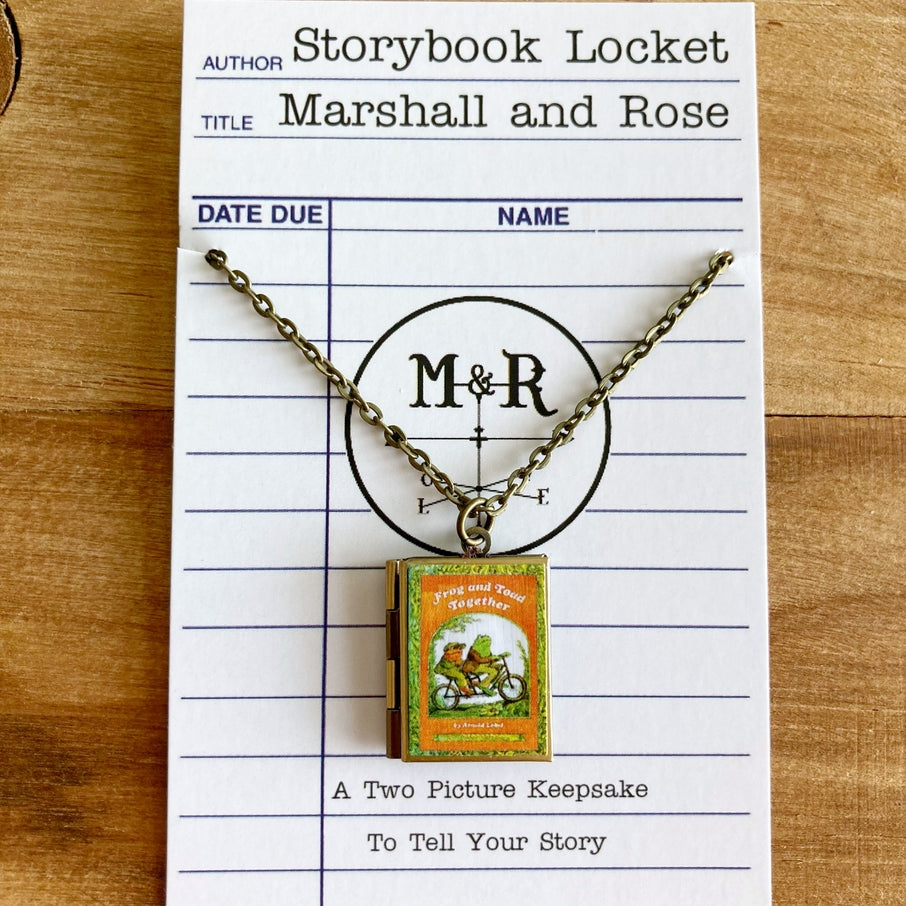 Book Cover locket necklace