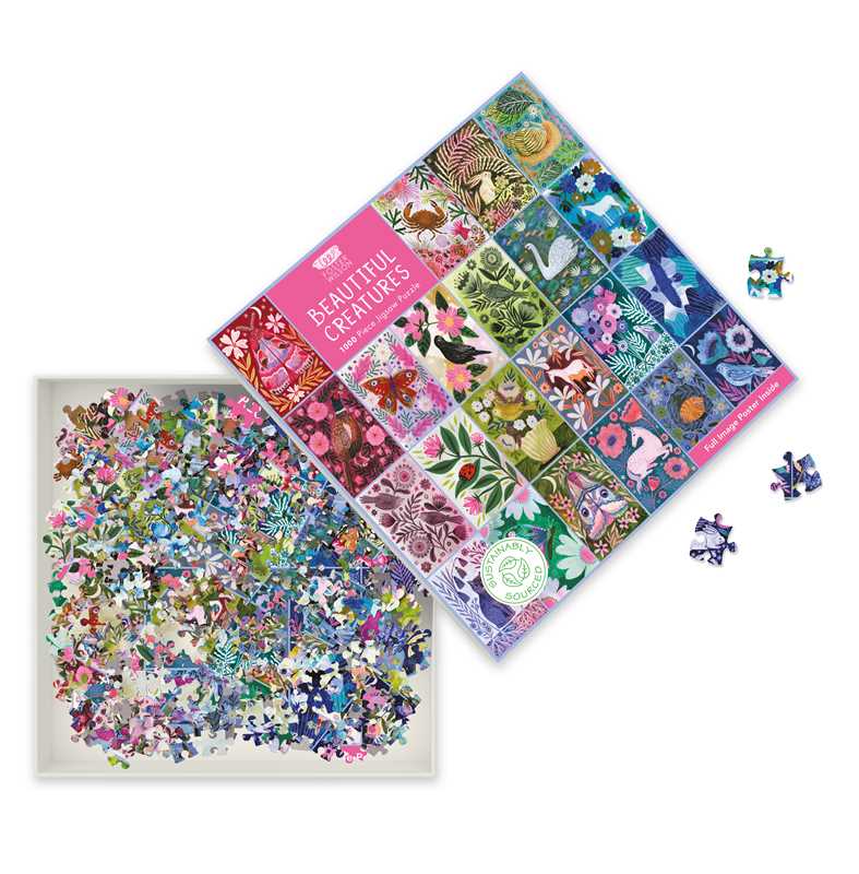 Sustainable Jigsaw Puzzle by Lee Foster-Wilson: Beautiful Creatures