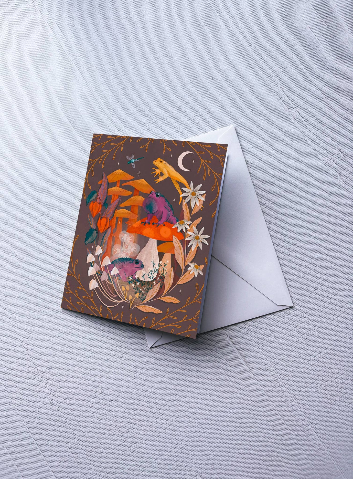 Greeting Card: Toads and Toadstools; A2 folded, blank