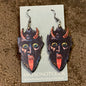 Krampus face earrings