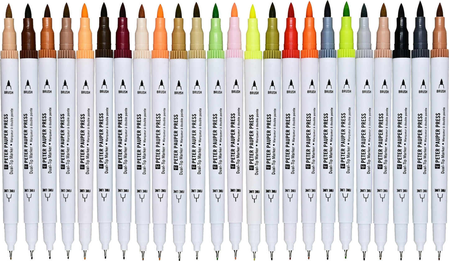 Dual-Tip Skin tone markers 24 pack