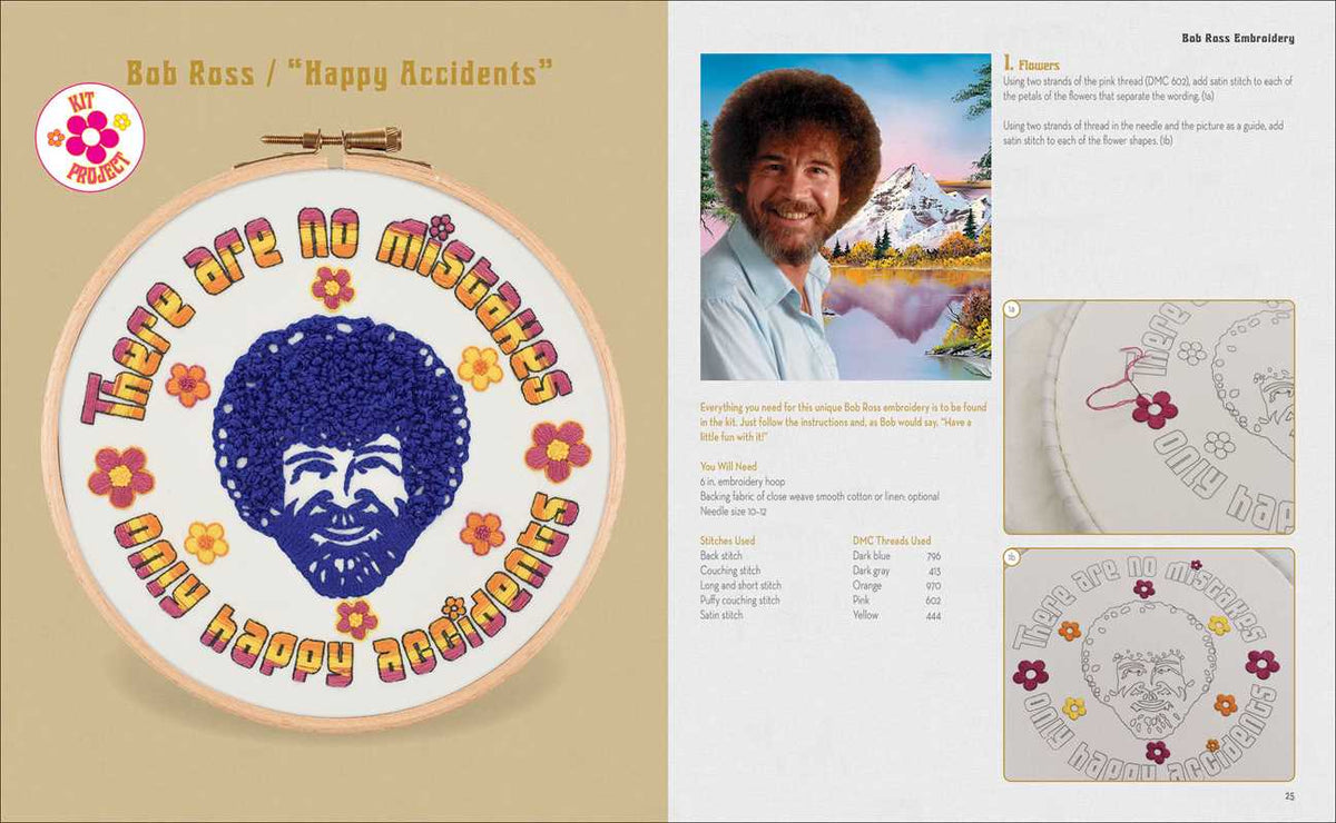 Bob Ross Embroidery by Deborah Wilding