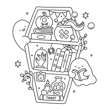Spooky Fuzzy - cute and creepy coloring book
