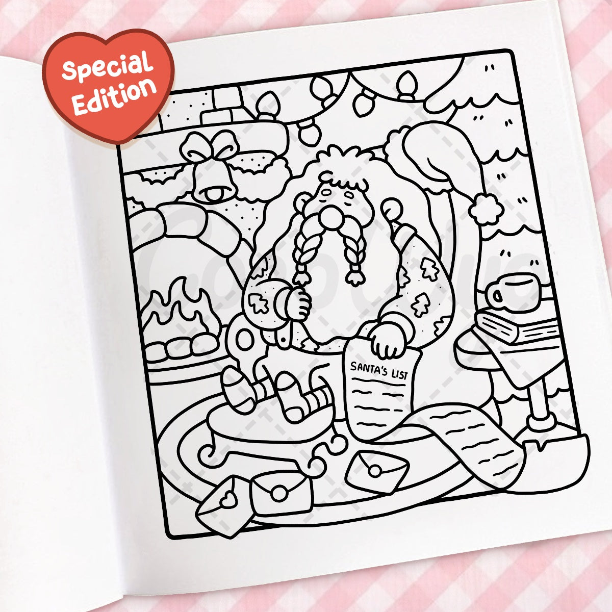 Cozy Christmas Coloring Book for Adults and Kids