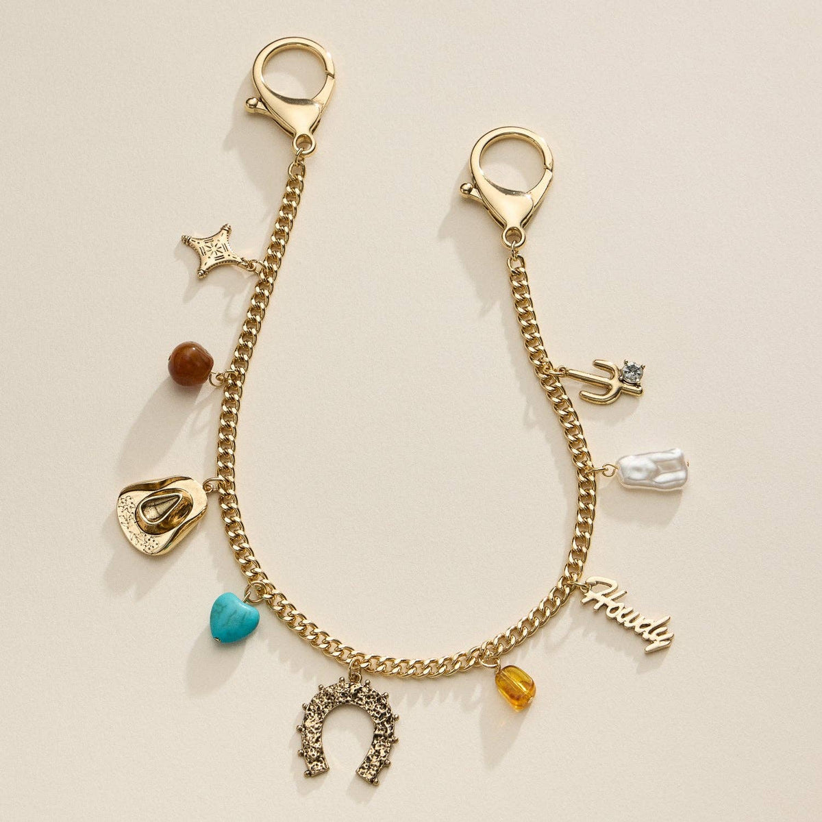 Western Charm Bag Chain Keychain | Cowgirl Purse Charm
