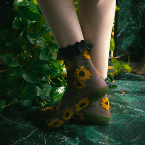 Sheer Sunflower socks