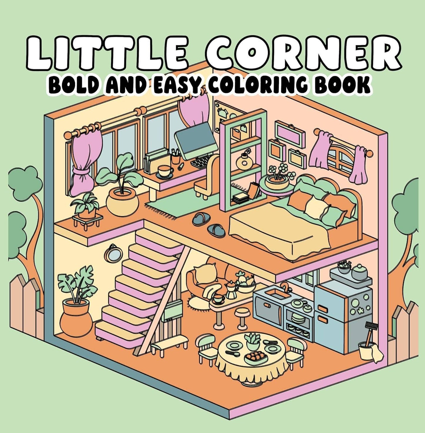 Little Corner: Bold and Easy Coloring Book