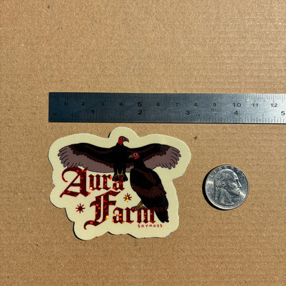 Aura Farm Turkey Vulture Glitter Sticker
