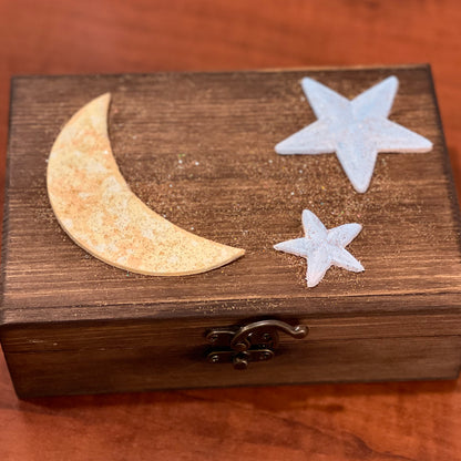 Sparkly Moon resin domino set with box