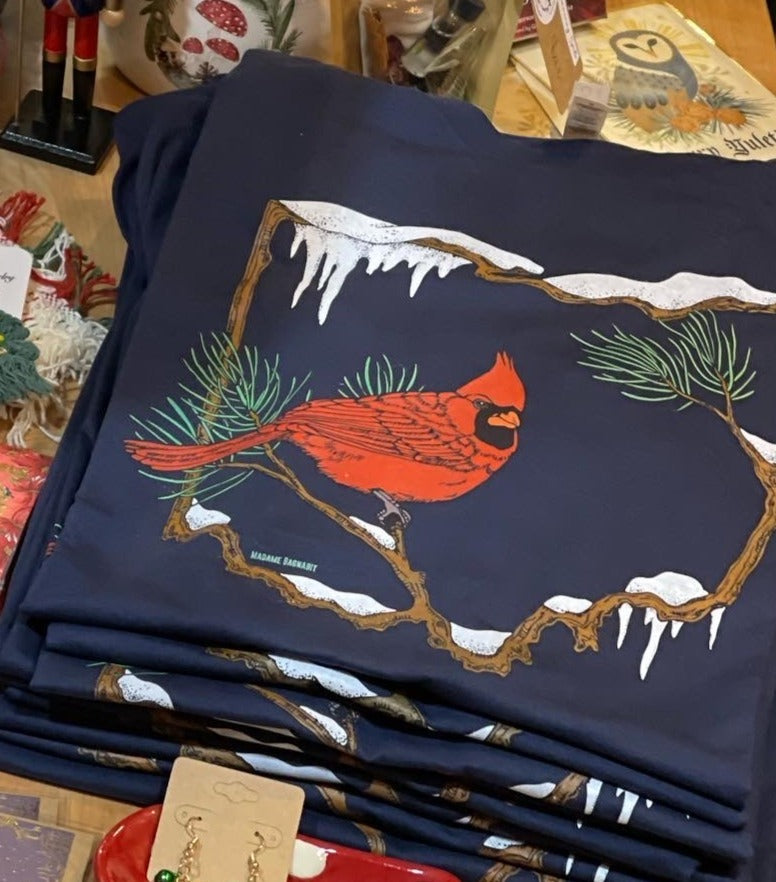 Ohio Winter cardinal unisex tshirt