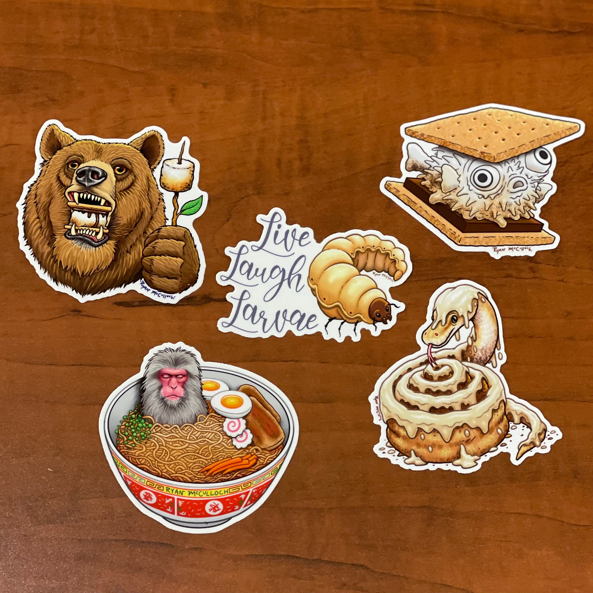 Silly animal stickers