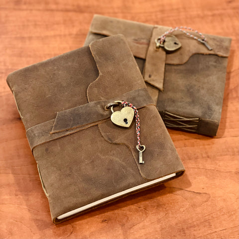 Soft Leather journal with lock & key