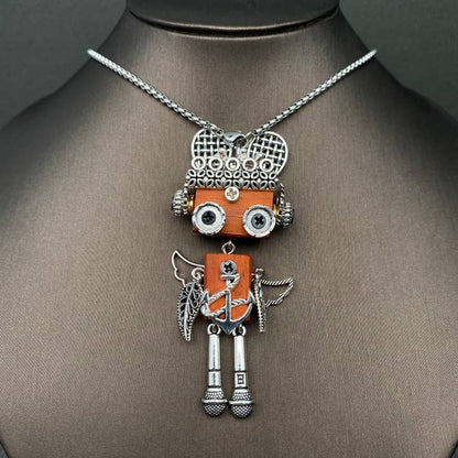 Steampunk Robot pendant necklaces