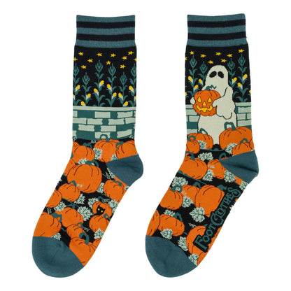 Ghoulish Gourd Crew Socks