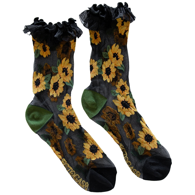 Sheer Sunflower socks