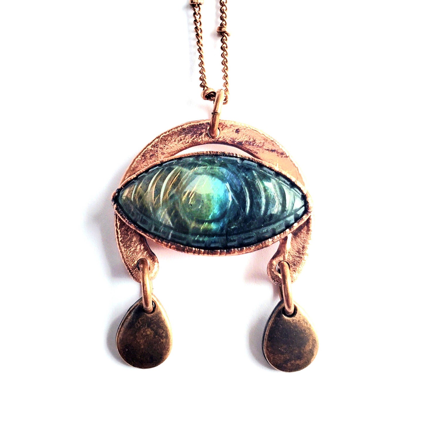 Labradorite Weeping Eye Necklace