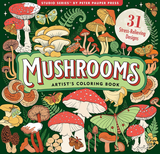 Mushrooms coloring book