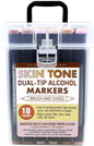 Studio Series Dual-Tip Skin Tone Alcohol Markers (Set of 18 colors)