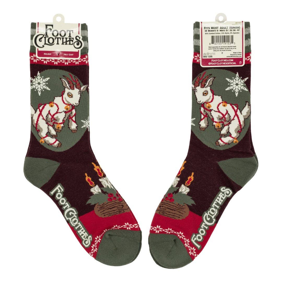Yule Goat Crew Socks