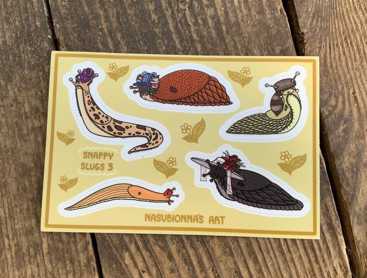 Slugs with hats sticker pack 3