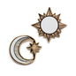 Sun & Moon collar pin set