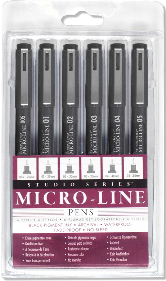 Micro-Line Pen Set (Set of 6)