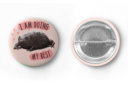 Doing My Best Frog Pin