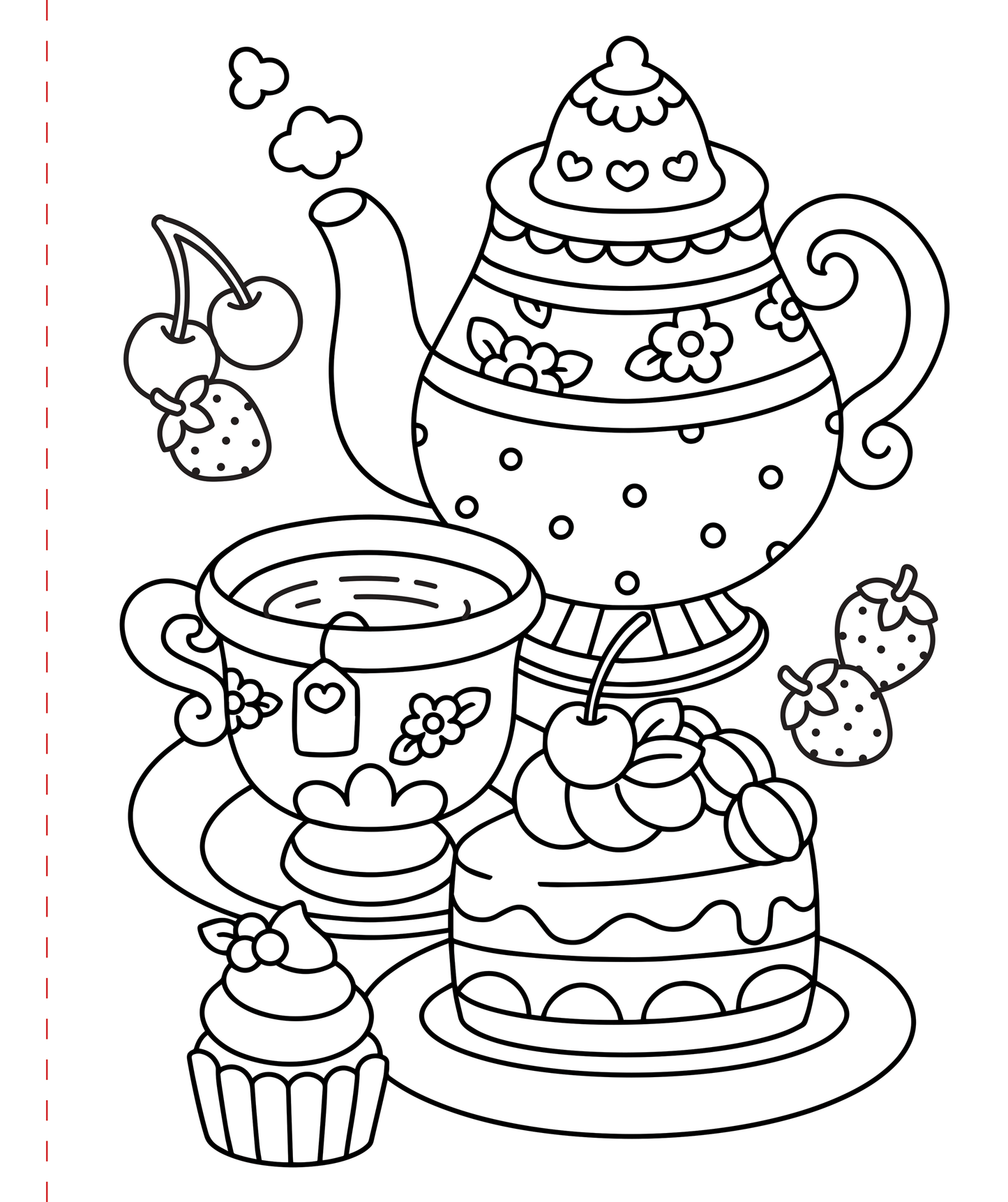 Large Print Coloring Book - Cozy & Comfy