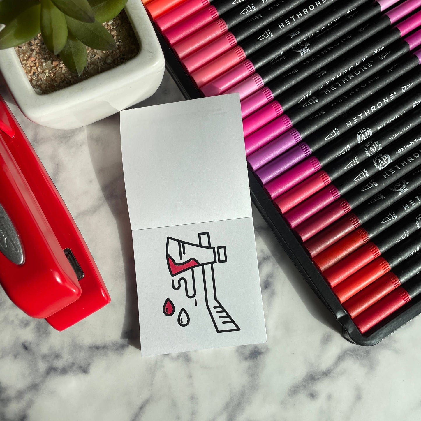 50 Pages Halloween Spooky-theme Mini Coloring Book
