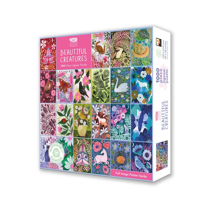 Sustainable Jigsaw Puzzle by Lee Foster-Wilson: Beautiful Creatures