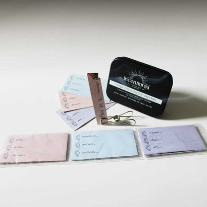 Inventival product packaging with cards on a white background