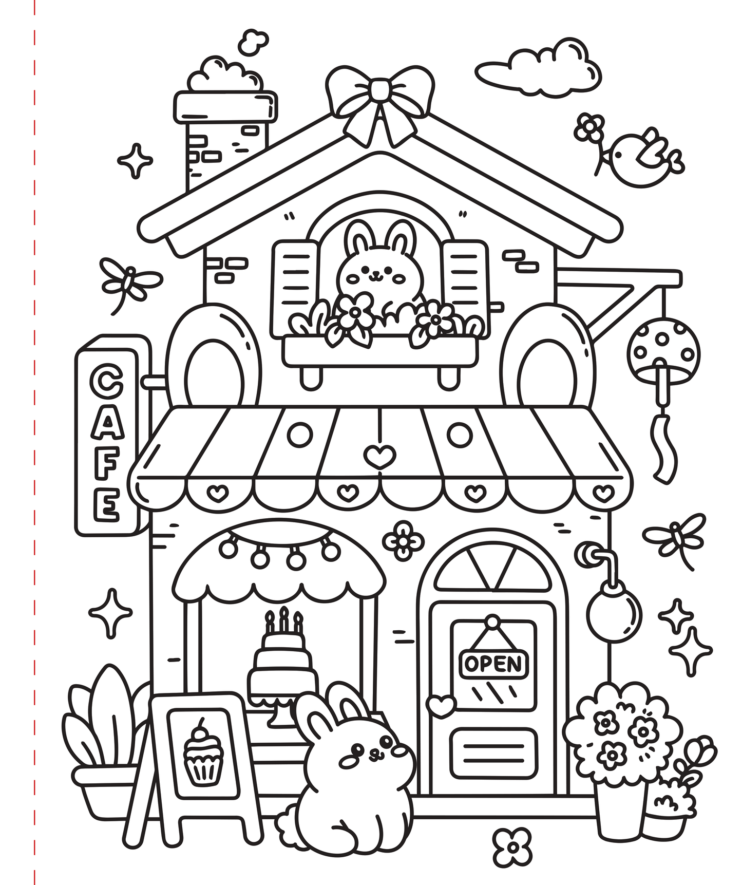 Large Print Coloring Book - Cozy & Comfy