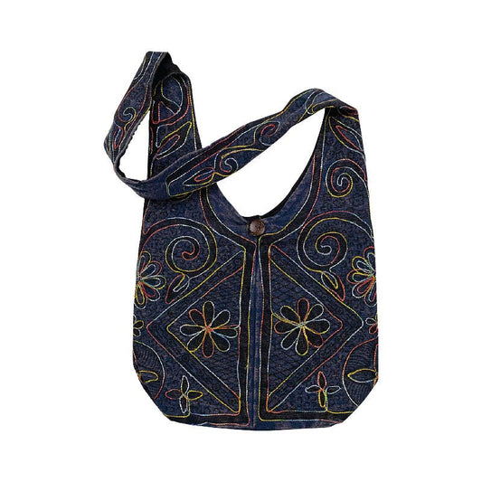 Blue Stonewashed Boho Bag
