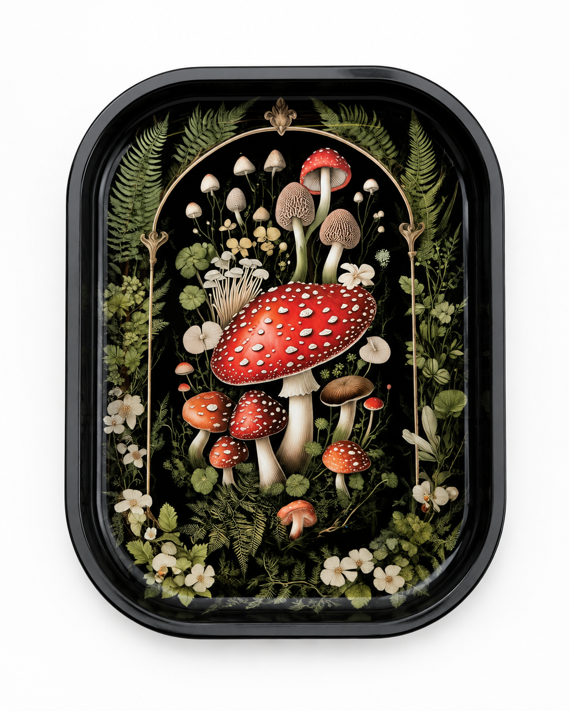 Mushroom Forest Metal Tray