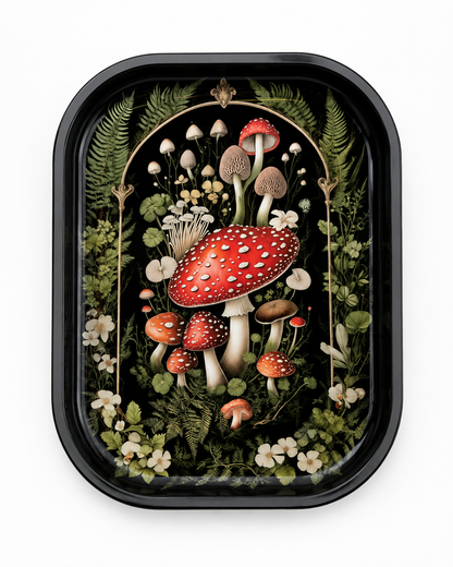 Mushroom Forest Metal Tray