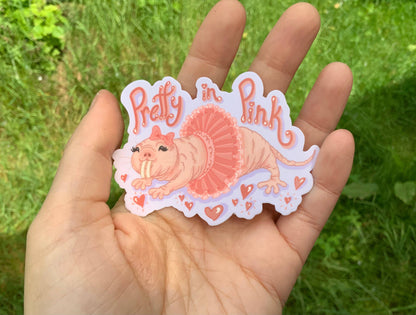 Naked Mole Rat sticker - Pretty in Pink cute ballerina tutu