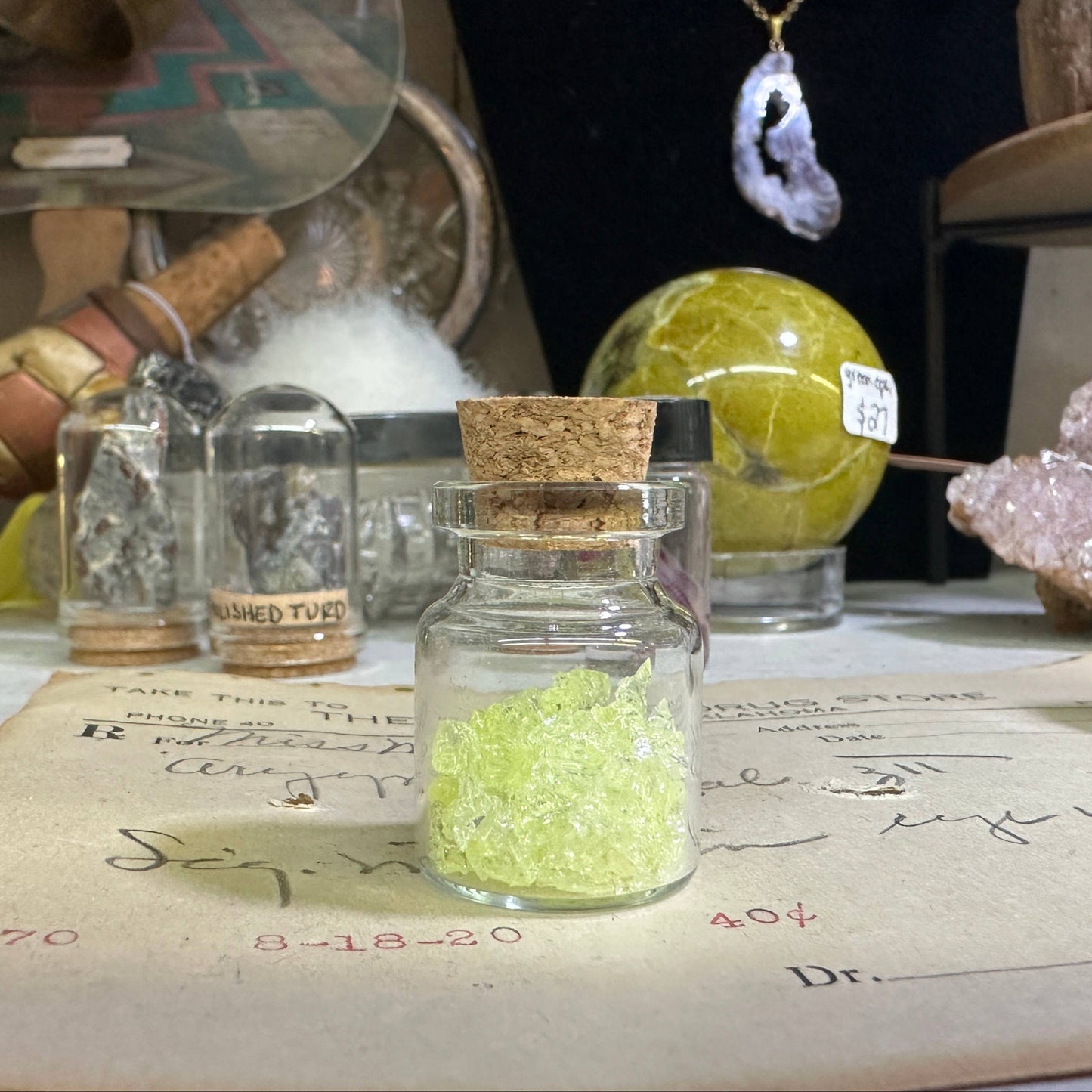 Uranium Glass Bottle